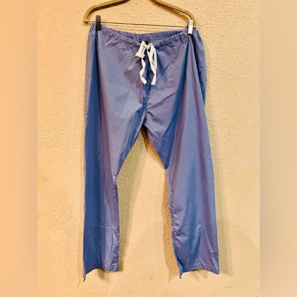 Blue Sky Scrub Pants David Size Large Drawstring Waist Ceil Blue Premium - Picture 2 of 5